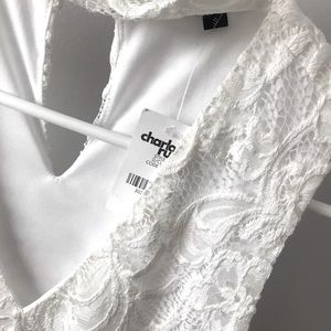 White midi length Charlotte Russe sleeveless dress